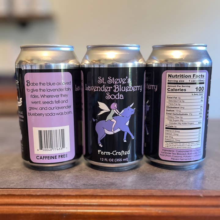 St. Steve's Farm-Crafted Beverages - Wholesale Soda/Carbonated Drink - Soda - Lavender Blueberry1