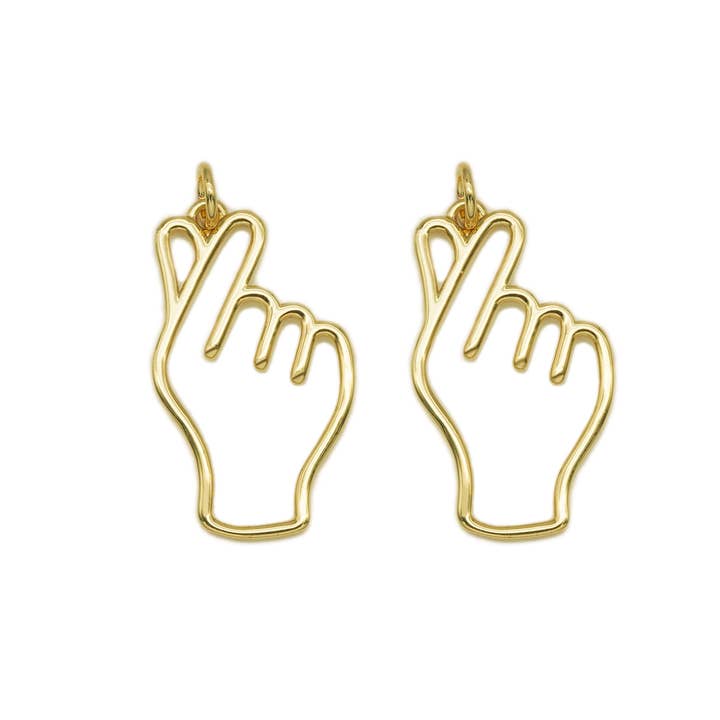 BestBeads&Beyond - Wholesale Individual Charm/Pendant - Love You Hand Gesture Charm, Sku#F1465