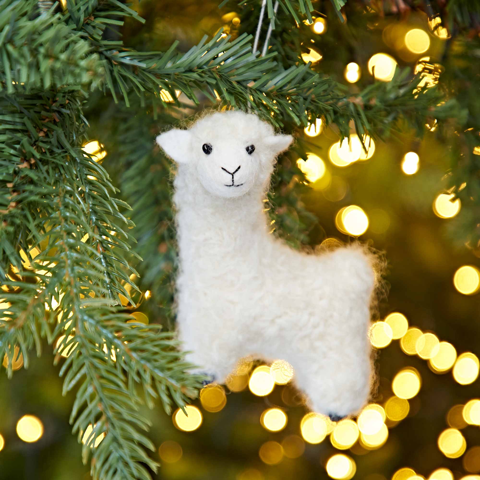 The Paper High Gift Company Limited - Wholesale Ornament - Felt Alpaca Christmas Decoration2