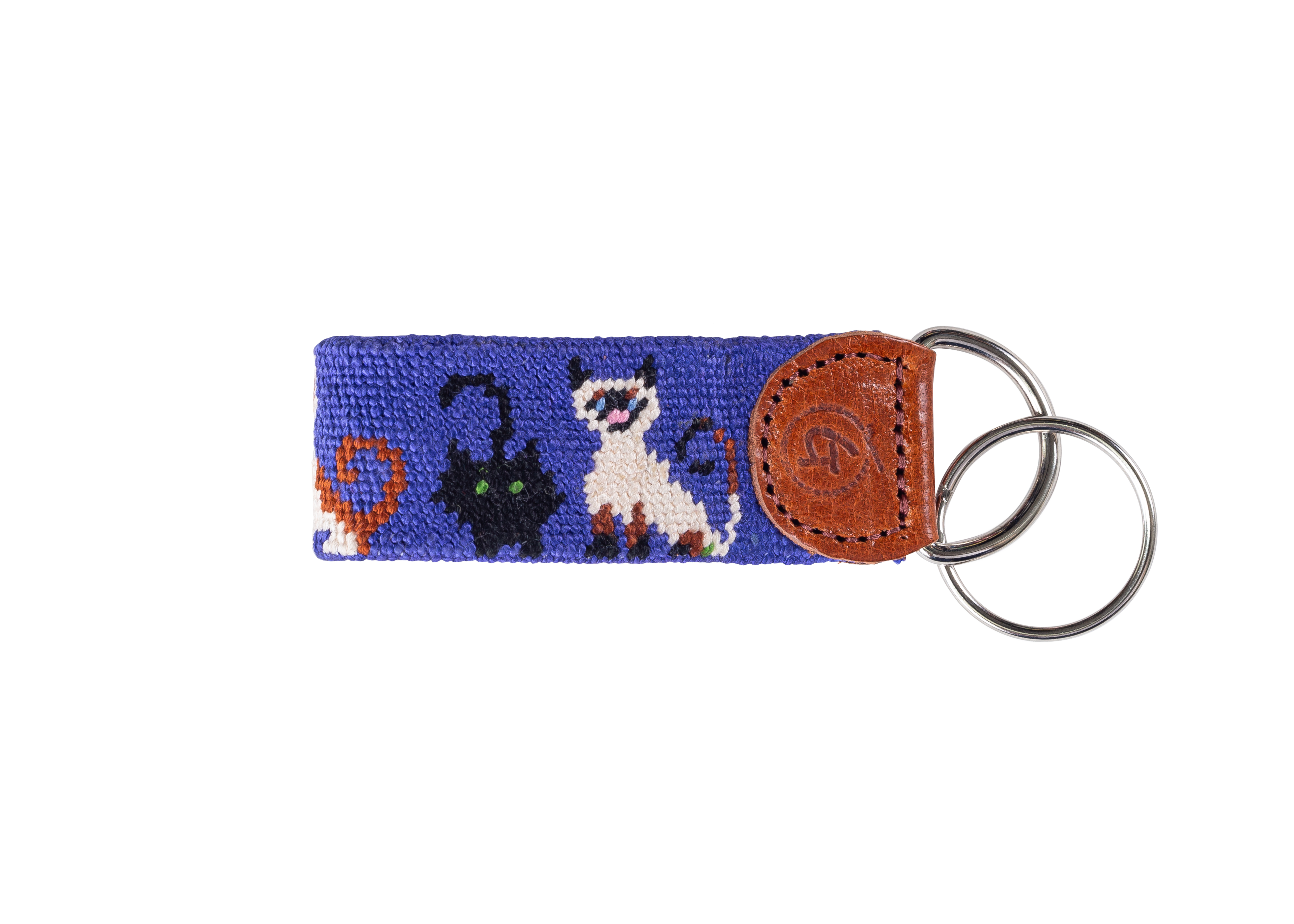 Good Threads - Wholesale Keychain - Unisex - Cat Lovers Needlepoint Keychain1
