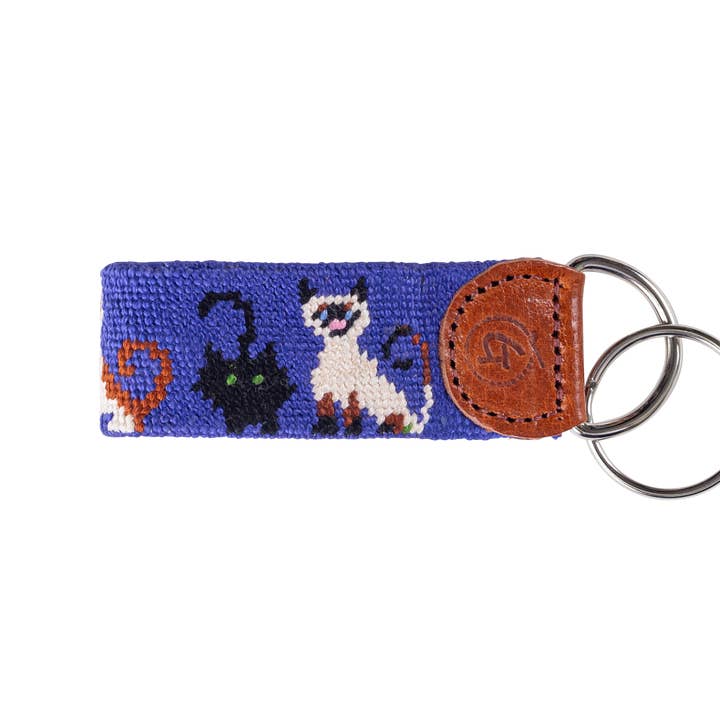 Good Threads - Wholesale Keychain - Unisex - Cat Lovers Needlepoint Keychain1