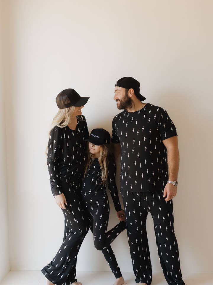 Forever French Baby - Vendita all'ingrosso Completo pigiama - Bambini - Pigiama a due pezzi in bambù | Midnight Lightning Bolt3