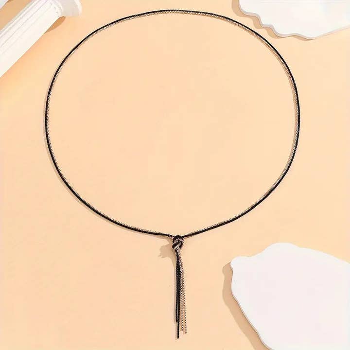 Huis Van Merken - Wholesale Y-Neck/Lariat Necklace - Black Rose Necklace - Long Chain Fashion Jewelry4