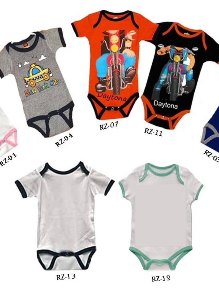 Infant Half Sleeve Contrast Onesie for wholesale by Jasper Fashion