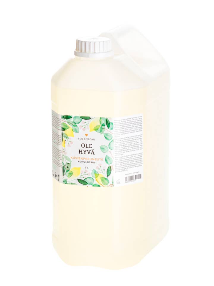 Sabonete líquido para mãos Birch Citrus, recipiente de 5000 ml por atacado de Ole Hyvä Metsä