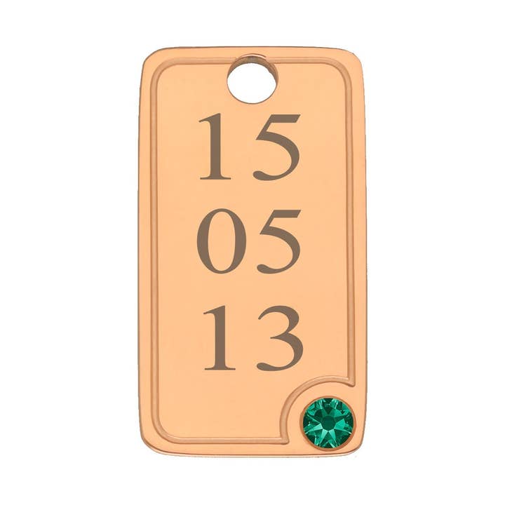 Datum label roségoud for wholesale by DUCETT