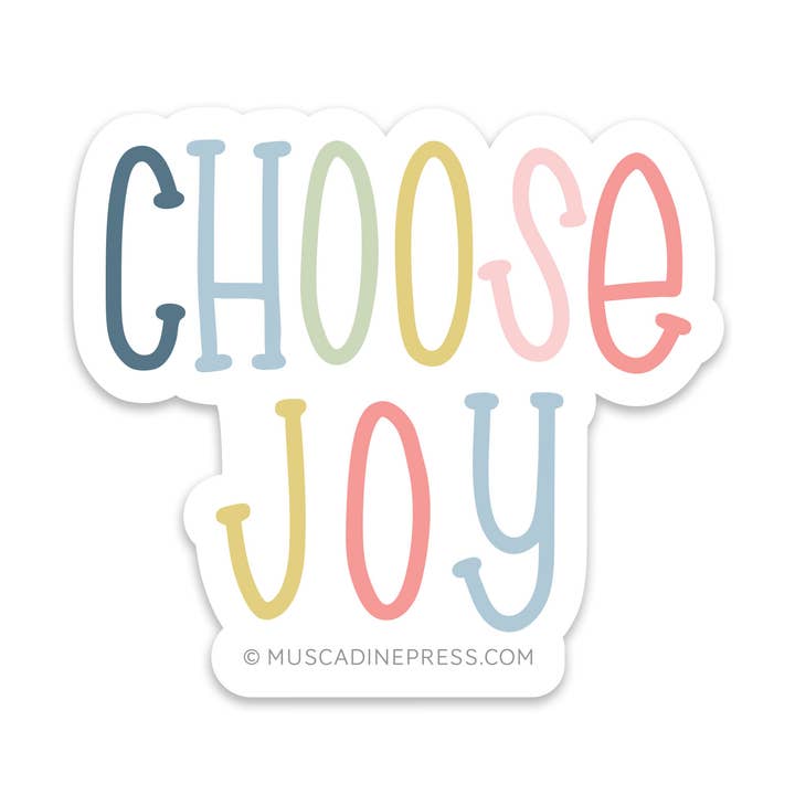 Muscadine Press - Wholesale Sticker - Vinyl Sticker, Choose Joy0