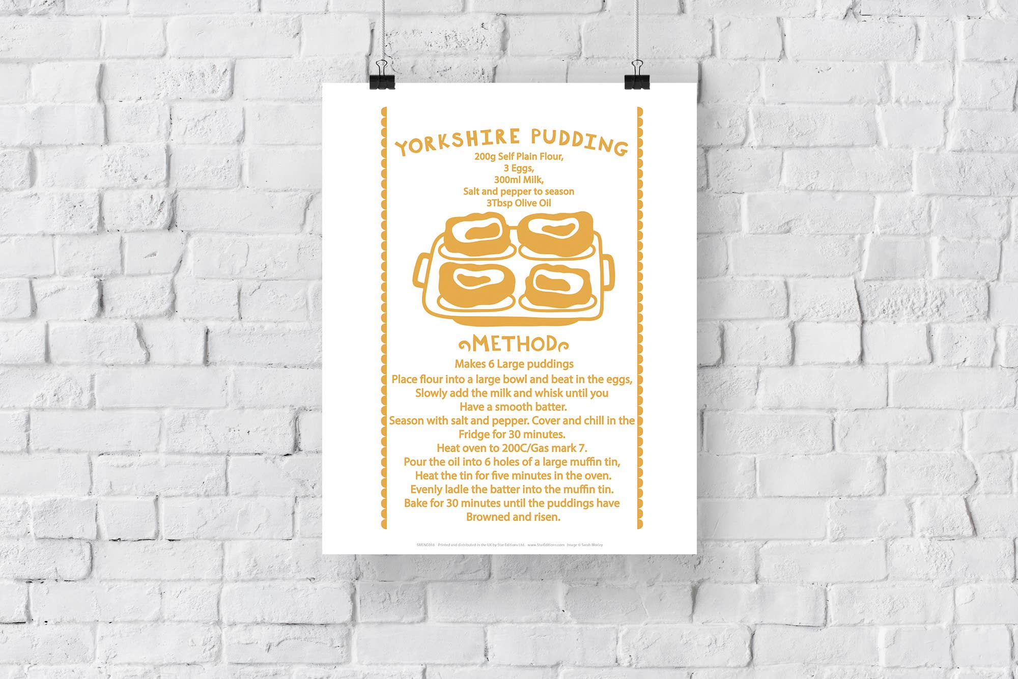 Star Editions - Vendita all'ingrosso Stampa artistica - English Recipe - Yorkshire Pudding - Stampa artistica premium 11X14»2