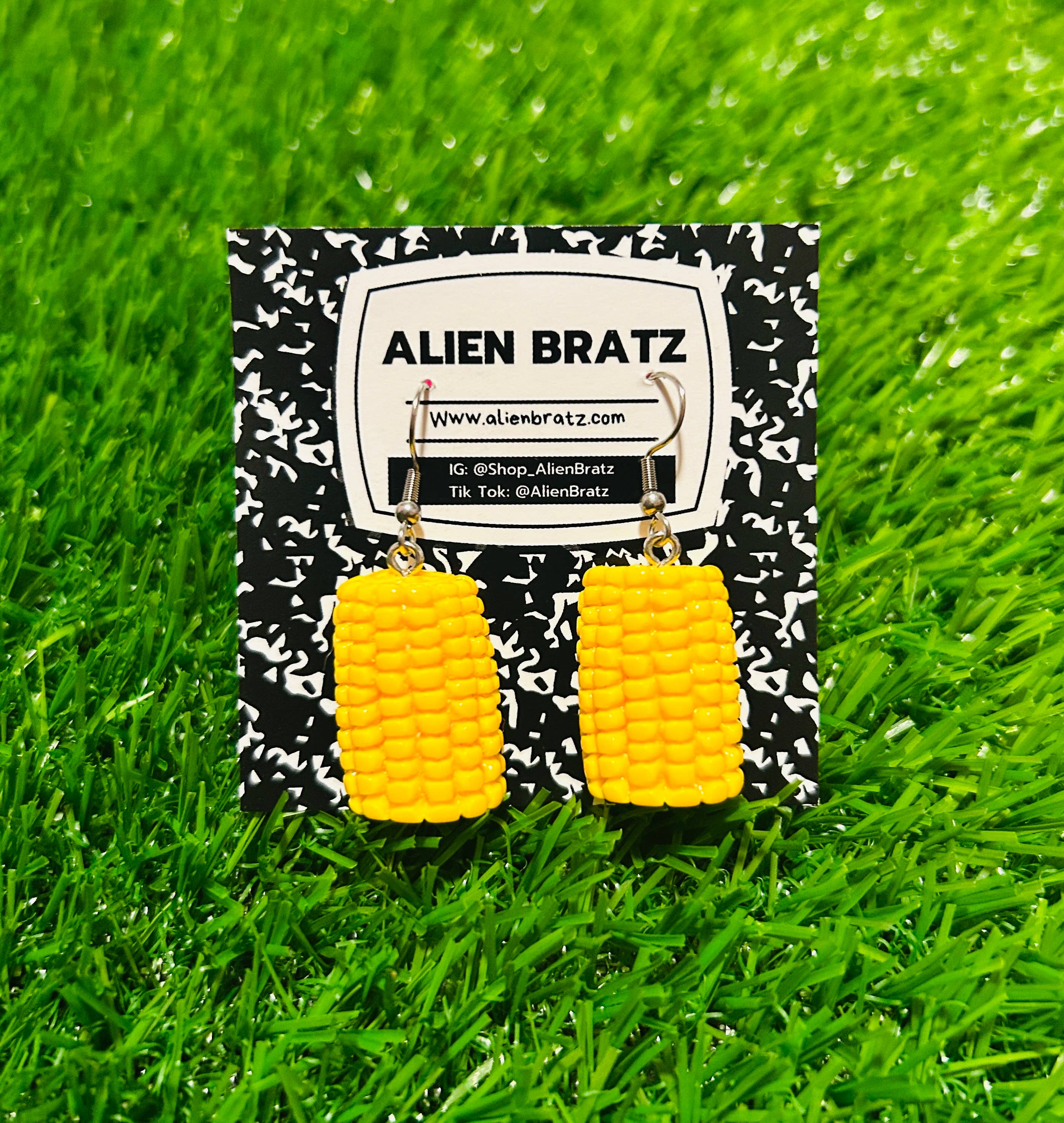 Alien Bratz - Wholesale Dangle Earrings - Corn on the Cob Earrings Food Earrings Funky Earrings1