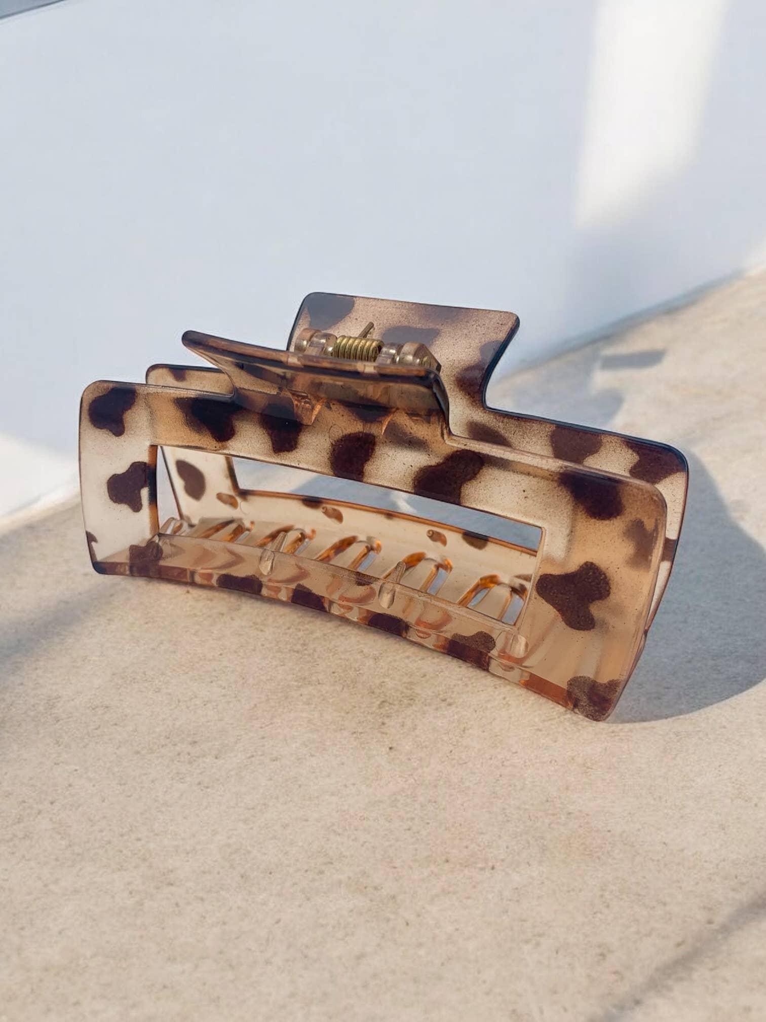 BYREN | ÉLINE L'ATELIER - Vendita all'ingrosso Set di accessori per capelli - Donna - Fermaglio per capelli rettangolare leopardato YH532