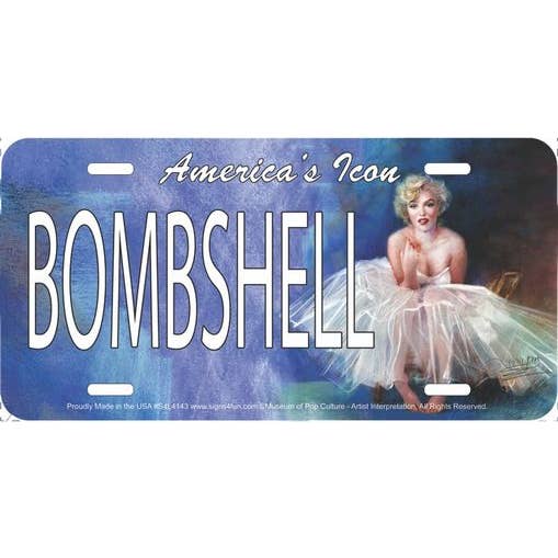 Marilyn Bombshell - License Plate for wholesale by Signs 4 Fun