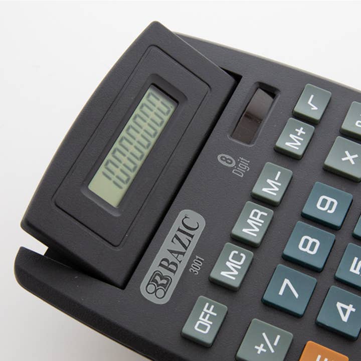 BAZIC Products - Wholesale Calculator - Desktop Calculator Large 8-Digit w/ Adjustable Display2