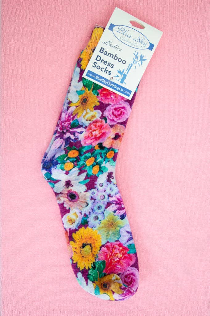 Blue Sky Clothing Co LLC – wholesale Socks – Women's – Ladies Bamboo Dress Socks, Assorted Prints11