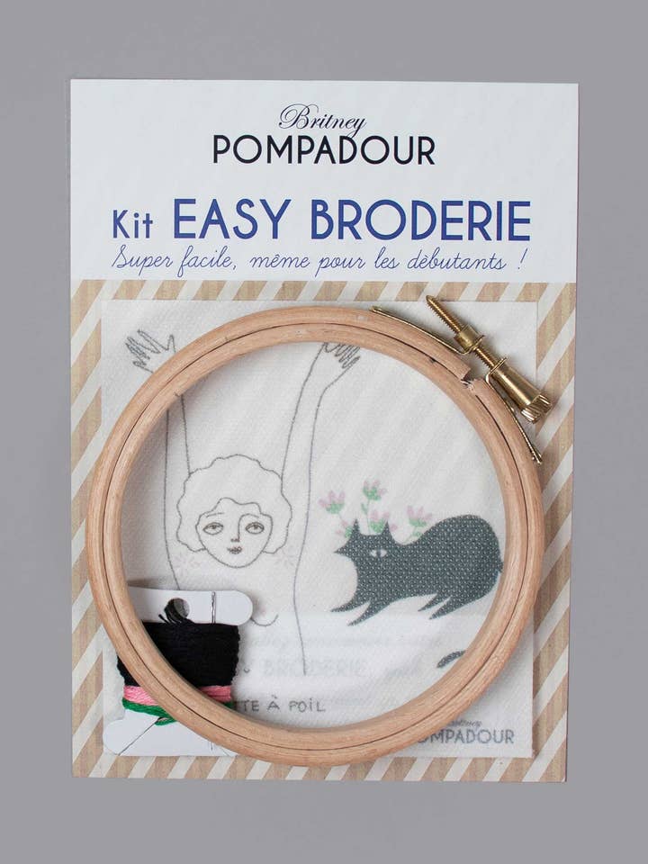 Kit Easy Embroidery - Aloyse Chick and Cat for wholesale by Britney Pompadour - Broderie - Embroidery kit