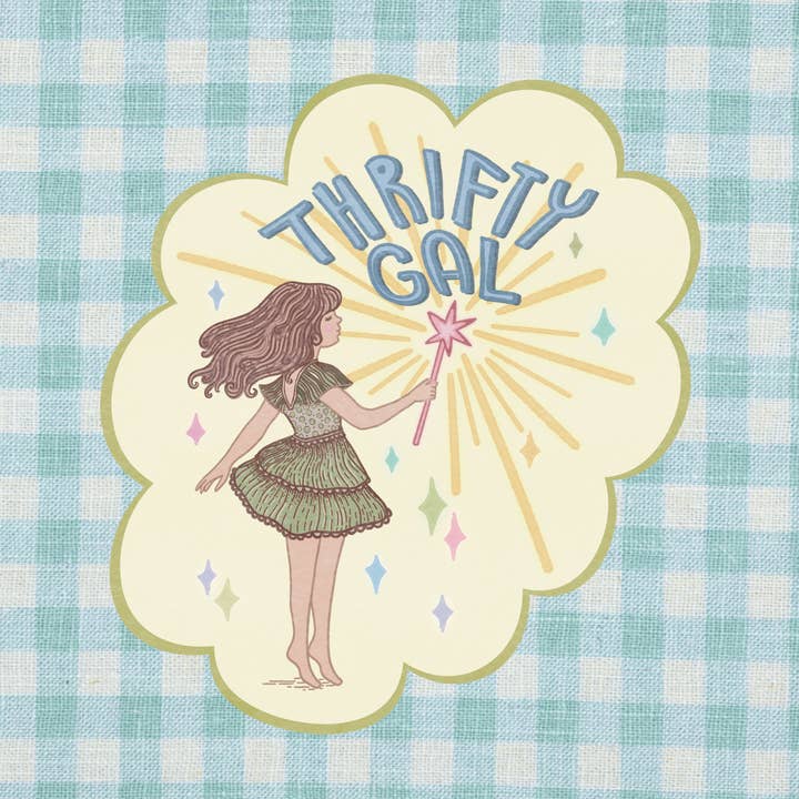 Madison Alley - Wholesale Sticker - Thrifty Gal - 3in Vinyl Sticker 0