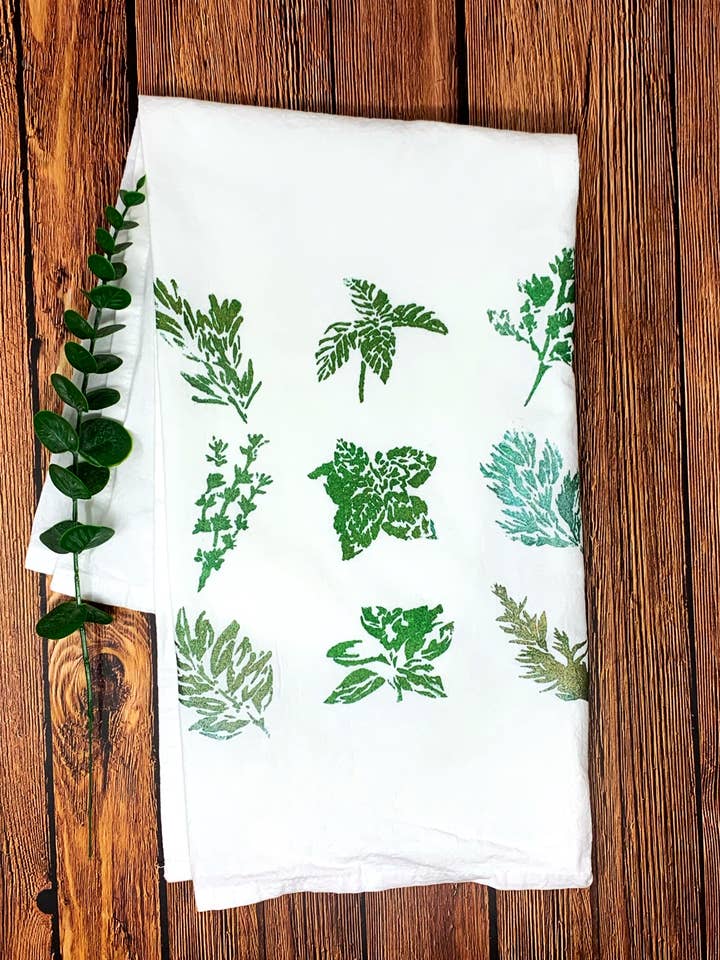 Serviette à vaisselle peinte à la main pour la vente par Third Wolf Designs