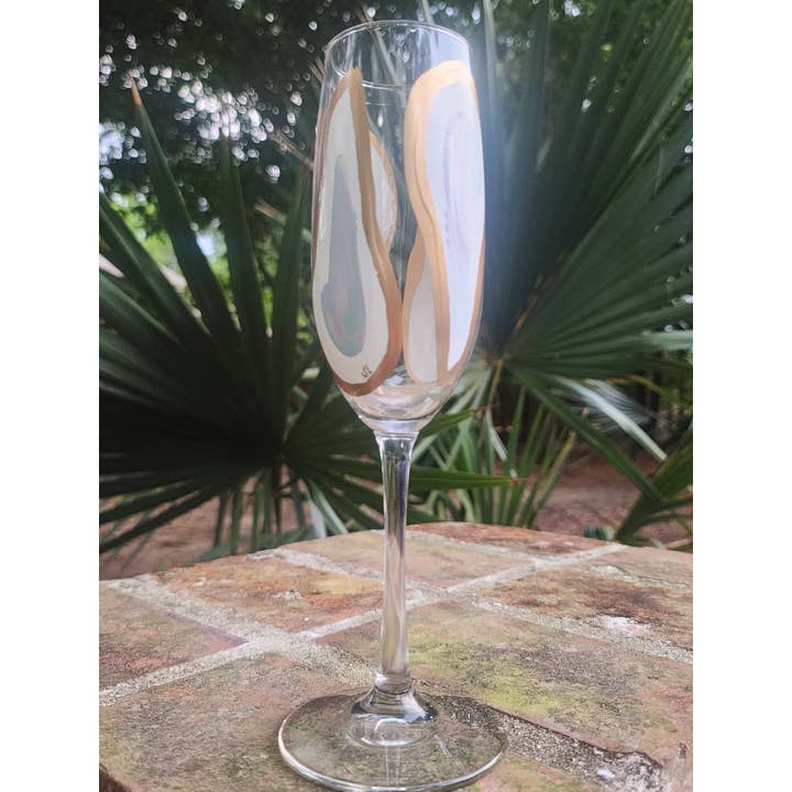 Sugarcane Home – wholesale Champagne flute – Oyster Confetti Champagne Glasses2