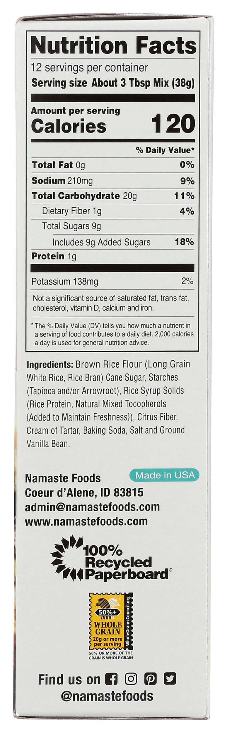 Namaste Foods - Wholesale Muffin Mix - Gluten Free Muffin & Scone Mix5