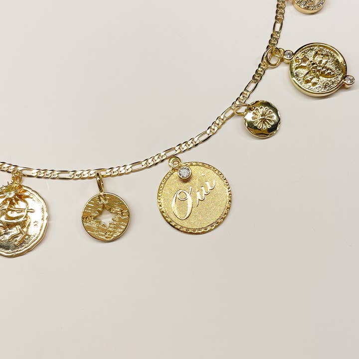 Goldie Charm Bar - Wholesale Pendant/Charm Necklace - CHARM BAR BUNDLE: 6 ASSORTED BLANK BRACELETS1