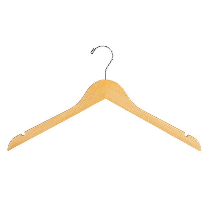 Store Supply Warehouse - Wholesale Clothes Hangers - 17" Natural Wood Dress Hangers - Case of 50