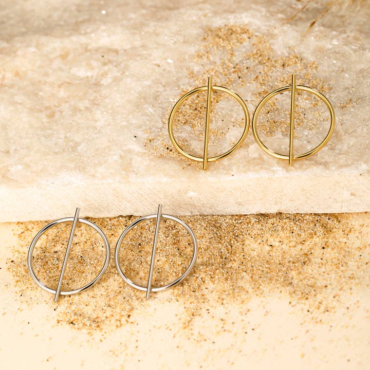 Boucles d'oreilles en acier inoxydable - BO100237 pour la vente par Kapyco