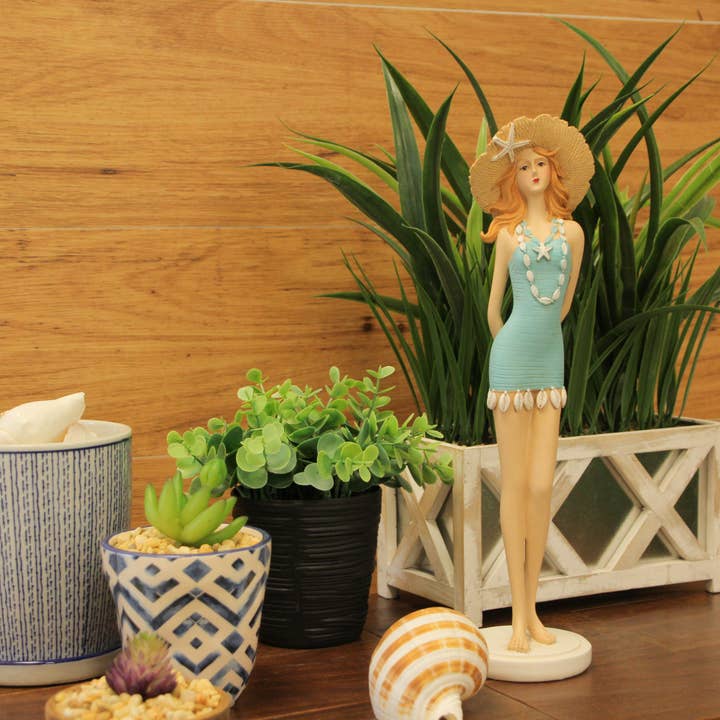 Zeckos - Wholesale Sculpture - Charming Retro Bathing Beauty Figurine 14 Inches High6