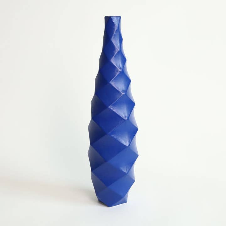 Patterned Vessels Tower Cobalt for wholesale by By Alejandra Design