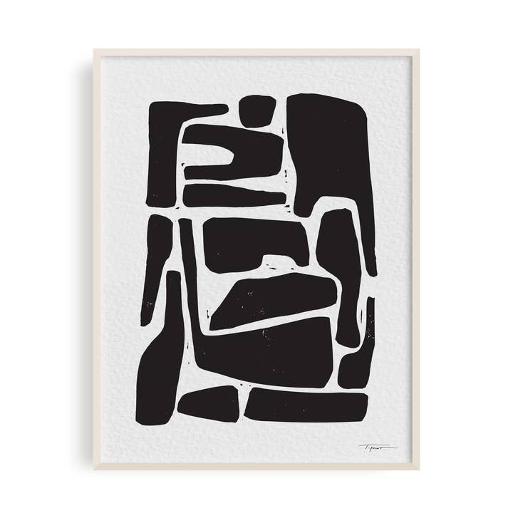 Långsträckta former III blocktryck - väggkonst för wholesale av The Modern Bloc