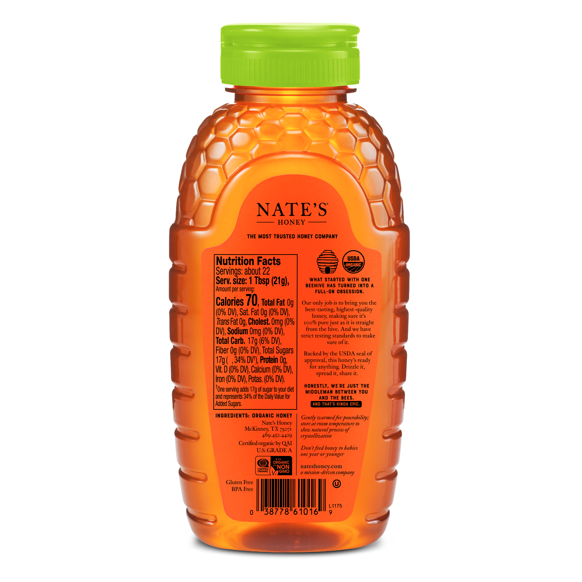 Nate's Honey - Wholesale Honey - Nature Nate's Raw And Unfiltered Organic Honey1