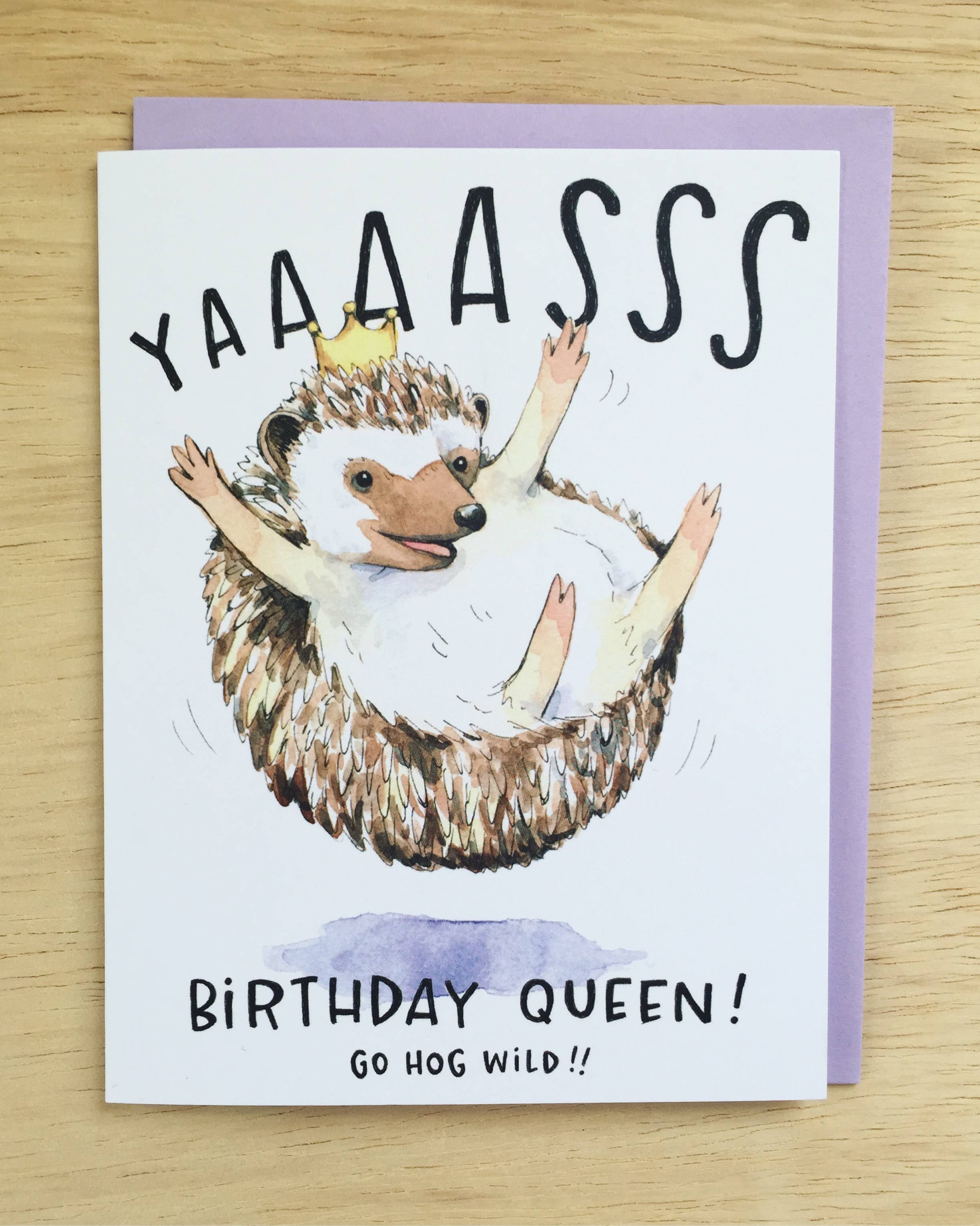 Paper Wilderness – postal de parabéns por atacado – Cartão Aniversário Ouriço Rainha1