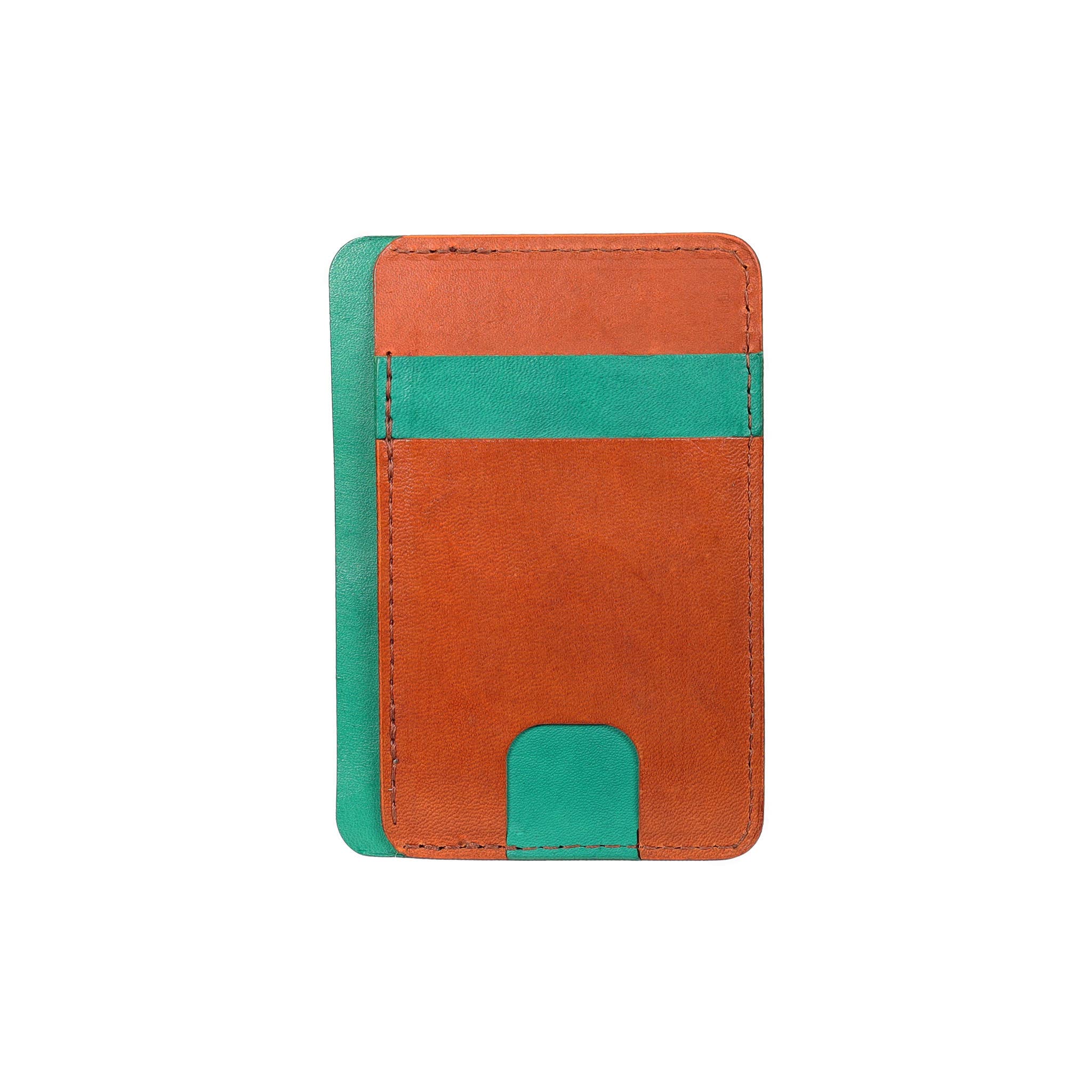 HOLD SUPPLY - Wholesale Wallet - Unisex - Green and Brown Unisex Leather Front Pocket Wallet1