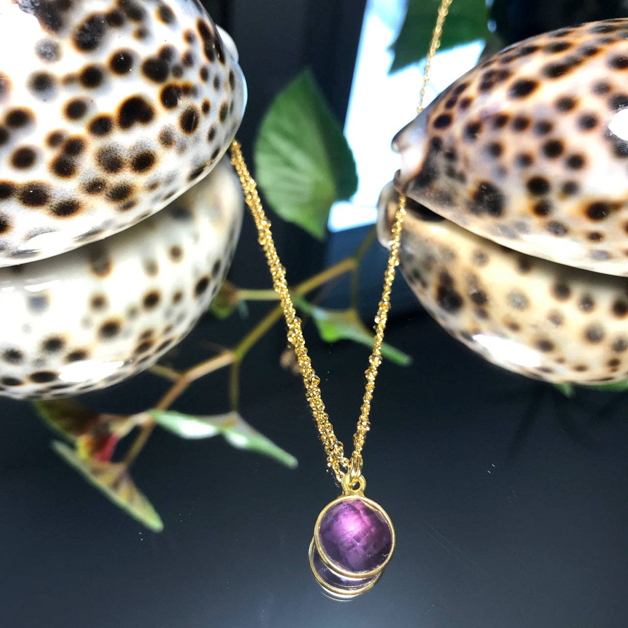 TOURMALYN - Wholesale Pendant/Charm Necklace - Gold plated amethyst pendant9