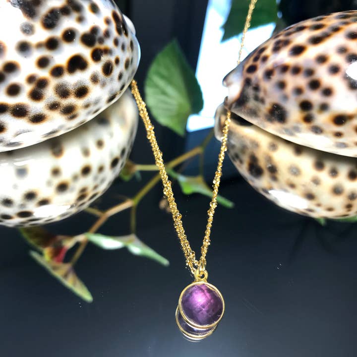 TOURMALYN - Wholesale Pendant/Charm Necklace - Gold plated amethyst pendant9