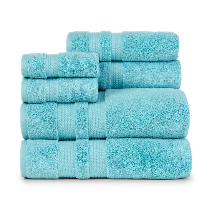 Ensemble de 6 serviettes Bethany Bright Cerulean pour la vente par Caro Home