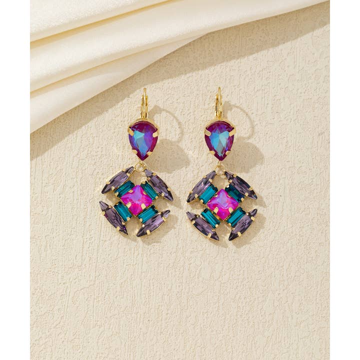 Blossom bijoux - Vendita all'ingrosso Orecchini pendenti - Orecchini pendenti in cristallo – 26AHBOL0406