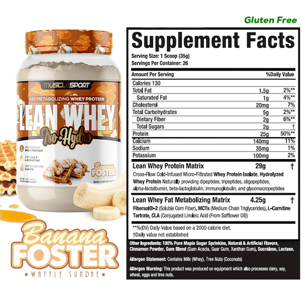 MuscleSport - Wholesale Protein/superfood powder - Lean Whey® Iso Hydro Gourmet Protein 2lb - Limited Edition34