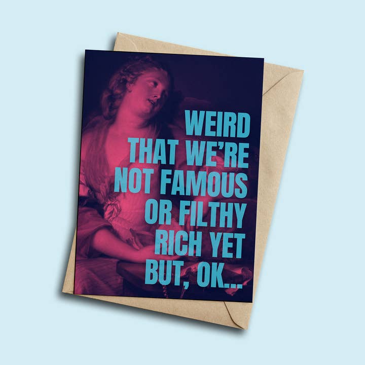 Tarjeta de Felicitación Extraño que no seamos Famosos para venta al por mayor de Henny Penny Studio