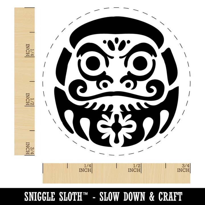 Sniggle Sloth - Wholesale Rubber/Decorative Stamp - Japanese Daruma Doll Zen Buddhism Bodhidharma Rubber Stamp for Stamping Crafting Planners1