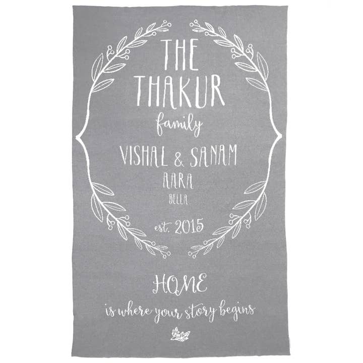 Family Love Blanket for wholesale by littledaysshop