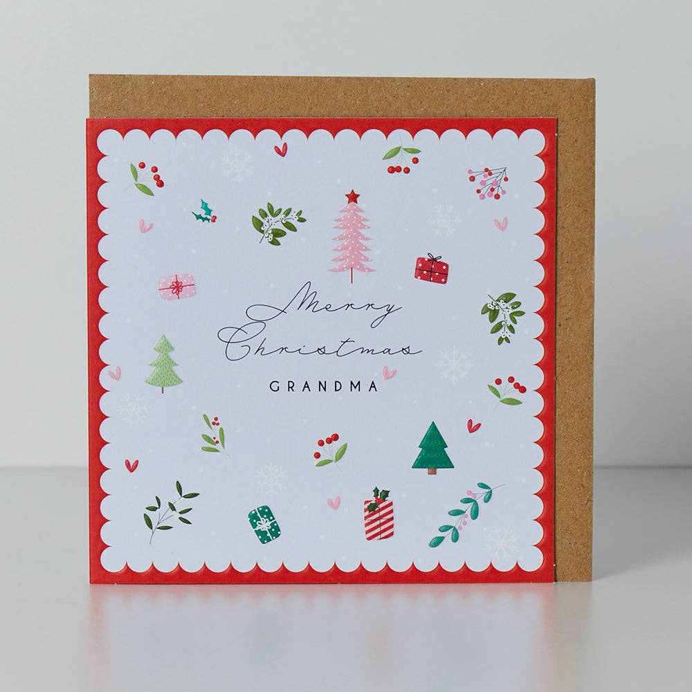 Belly Button Designs – postal de Natal por atacado – Avó Azevinho & Árvores0