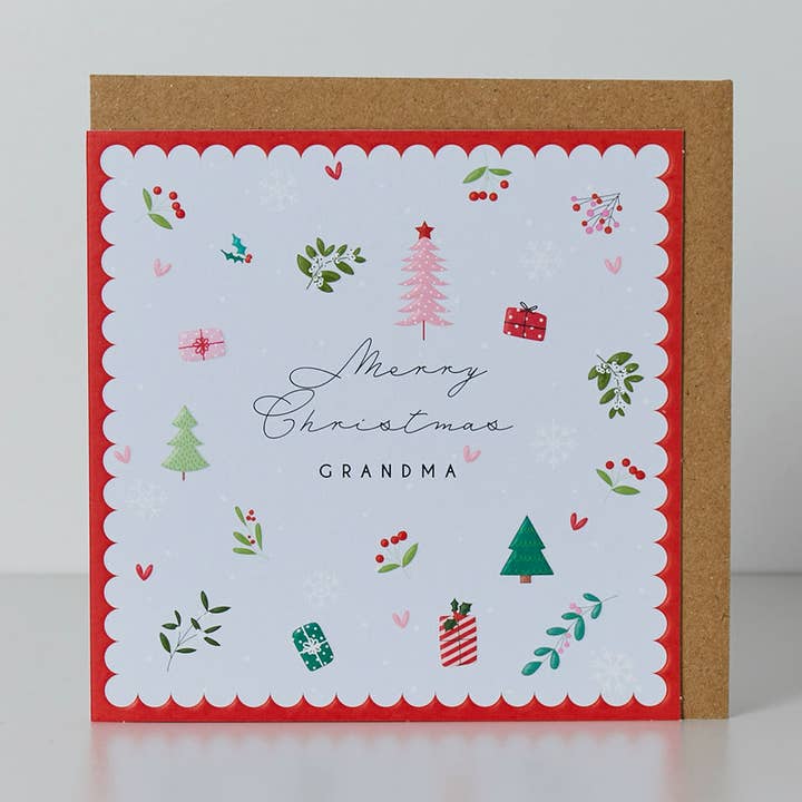 Belly Button Designs – postal de Natal por atacado – Avó Azevinho & Árvores0