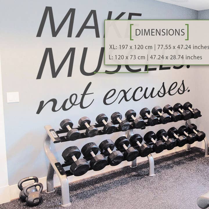 Bodybuilding, Gym Decals, Vægoverføringsbilleder, Motion Sticker for engroshandel hos KUARKI