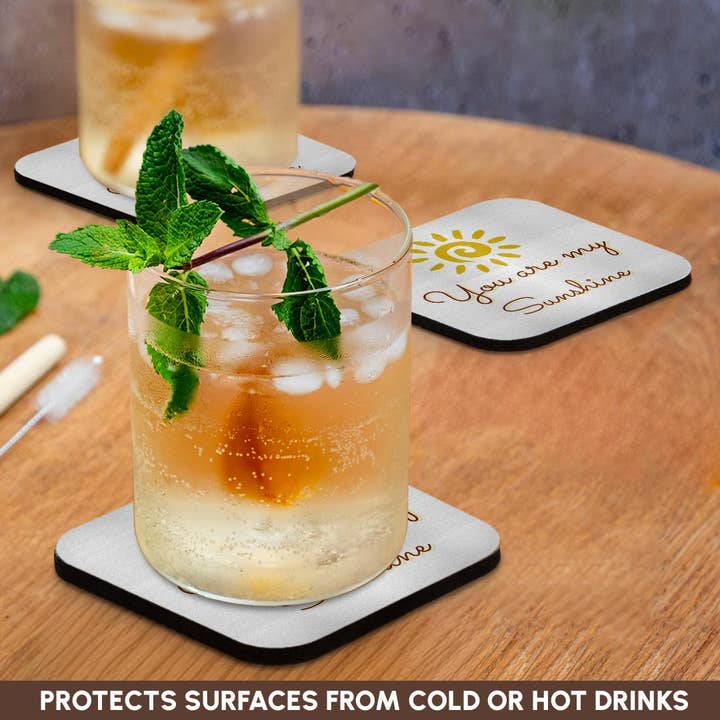 3dRose - Wholesale Coasters - 3dRose, Image of a Sun with Text of You are my sunshine, Coaster9