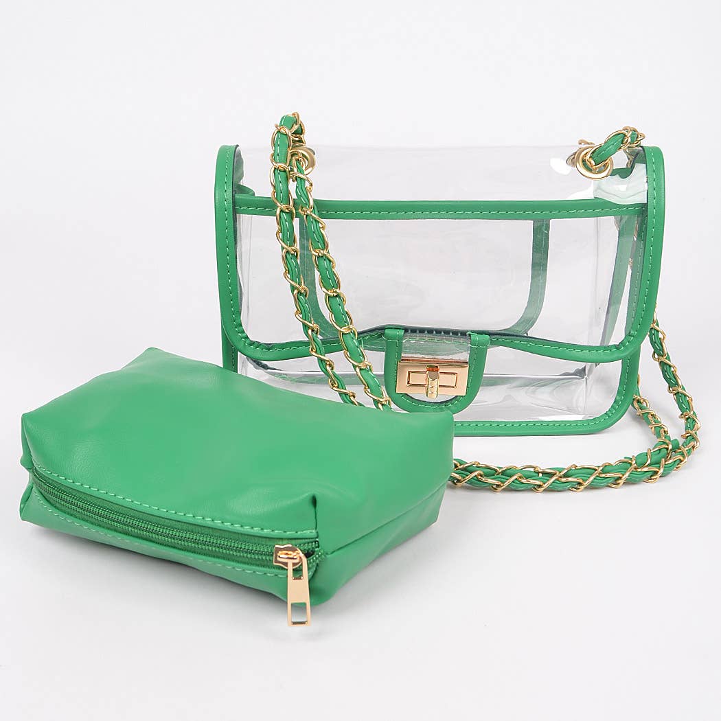 3AM BY H&D ACCESSORIES - Wholesale Crossbody Bag - Women's - Transparent Crossbody Bag W/pouch9