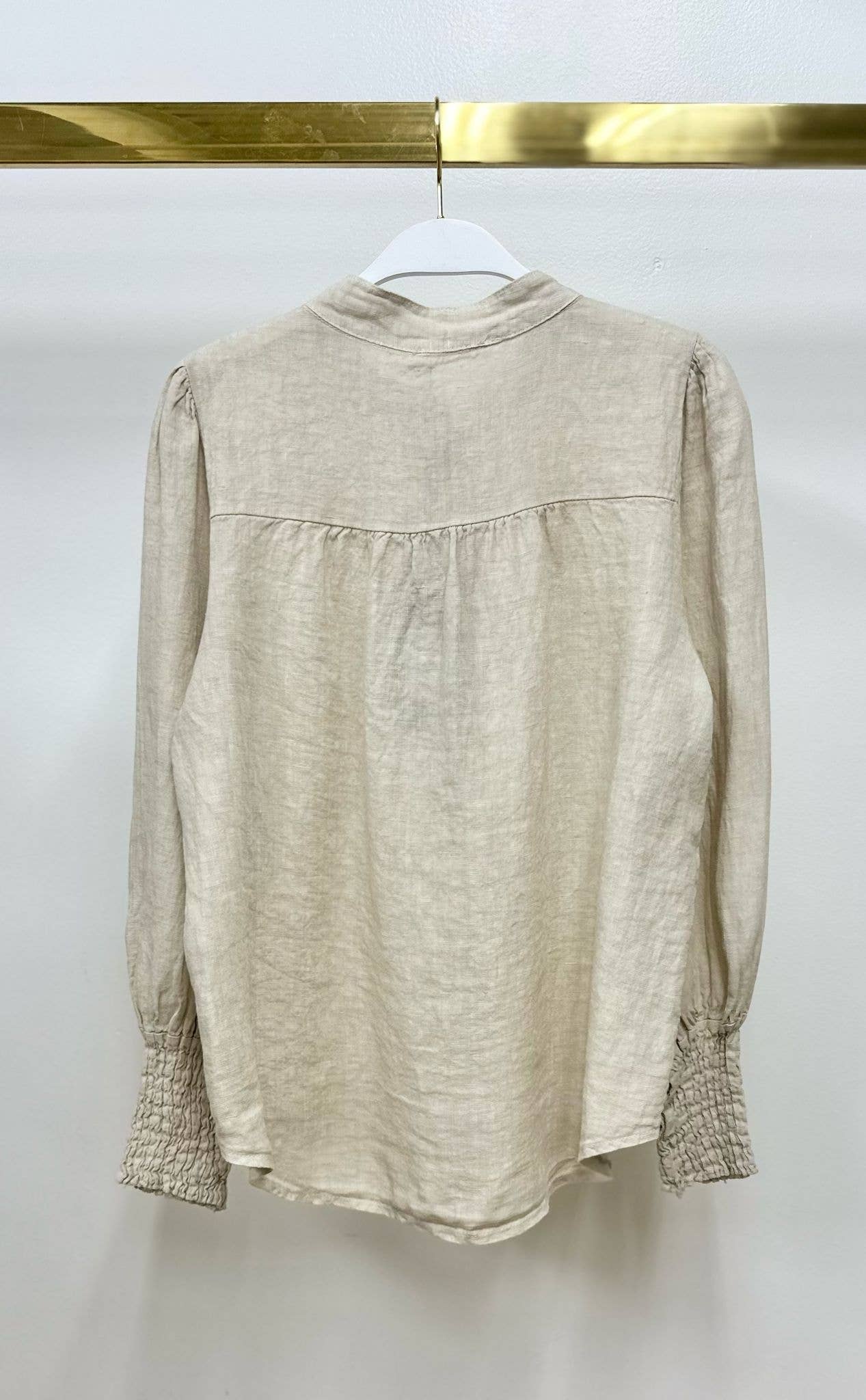 MILIO MILANO - Wholesale Button Down Shirt - Women's - STAND COLLAR LINEN BUTTON DOWN SHIRT (14361/155055)5