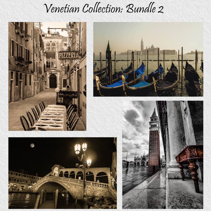 4 st Författare Utskrifter Duk/Plexi Tillverkad i Italien Venice Coll 2 för wholesale av Andrea Risi Fine Art Photography
