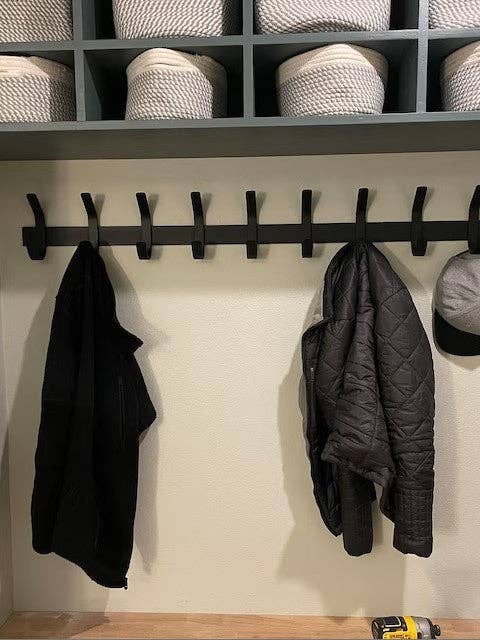 The Christopher Double Hook Coat Rack for wholesale by Industrial Farm Co