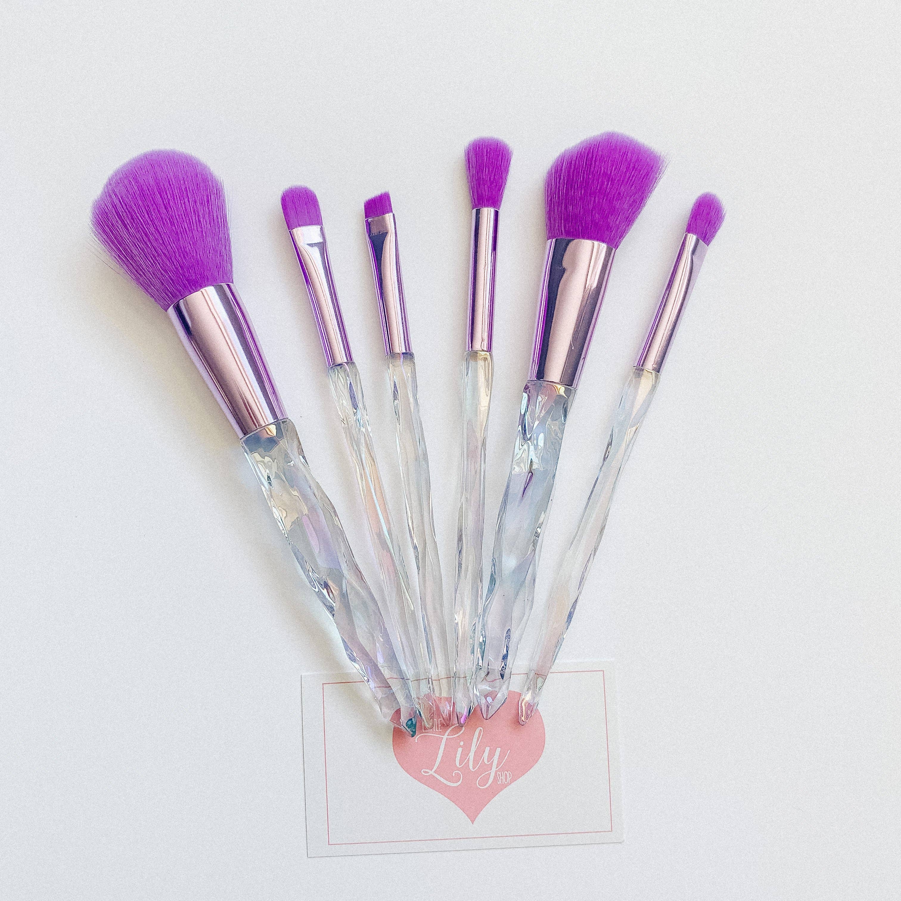 Little Lily Shop – wholesale Make-up brush set – Periwinkle Crystal makeup brushes2