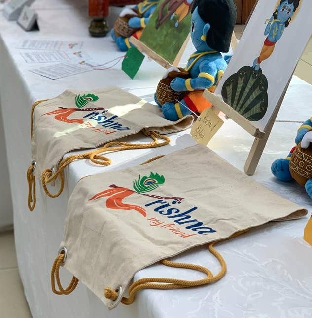 Krishna My Friend Ltd – wholesale Drawstring bag – kids – Kids Cotton Drawstring Bag or Backpack1