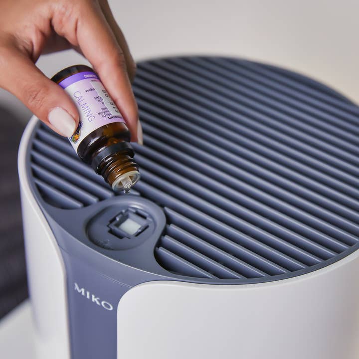 White Grey Miko Air Purifier with Essential Oil // Ibuki for wholesale on Faire